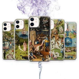 Custodia per telefono Hieronymus Bosch con motivo rinascimentale per iPhone 15, 14, 13, 12, Samsung A13, A34, S22, S23, A53, Huawei P50, Pixel 6, 7, 8