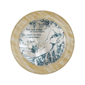 Léa Stein Paris Brooch Literary Quote Bertin Vintage Serigraphy Handmade in France