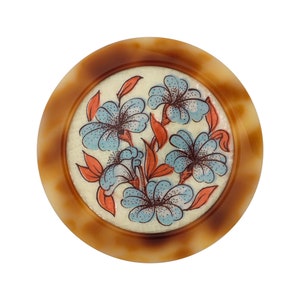 Léa Stein Paris Brooch Floral Vintage Serigraphy Handmade in France