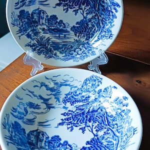 Set of Two (2) Small Blue and White Bowls - Enoch Wedgewood (Tunstall) Ltd.