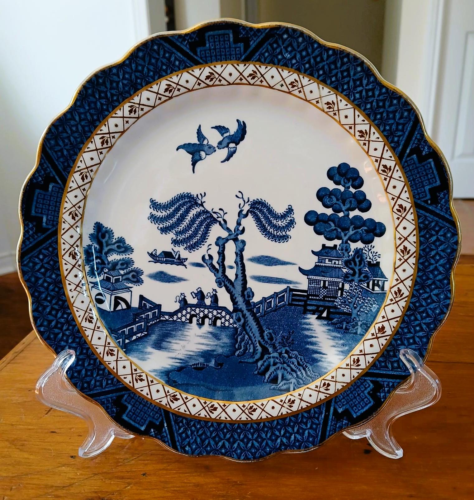 TRES ANCIENNE ASSIETTE Plate Bretonne Quimper Pf 176 Diam 24.5 Cm EUR