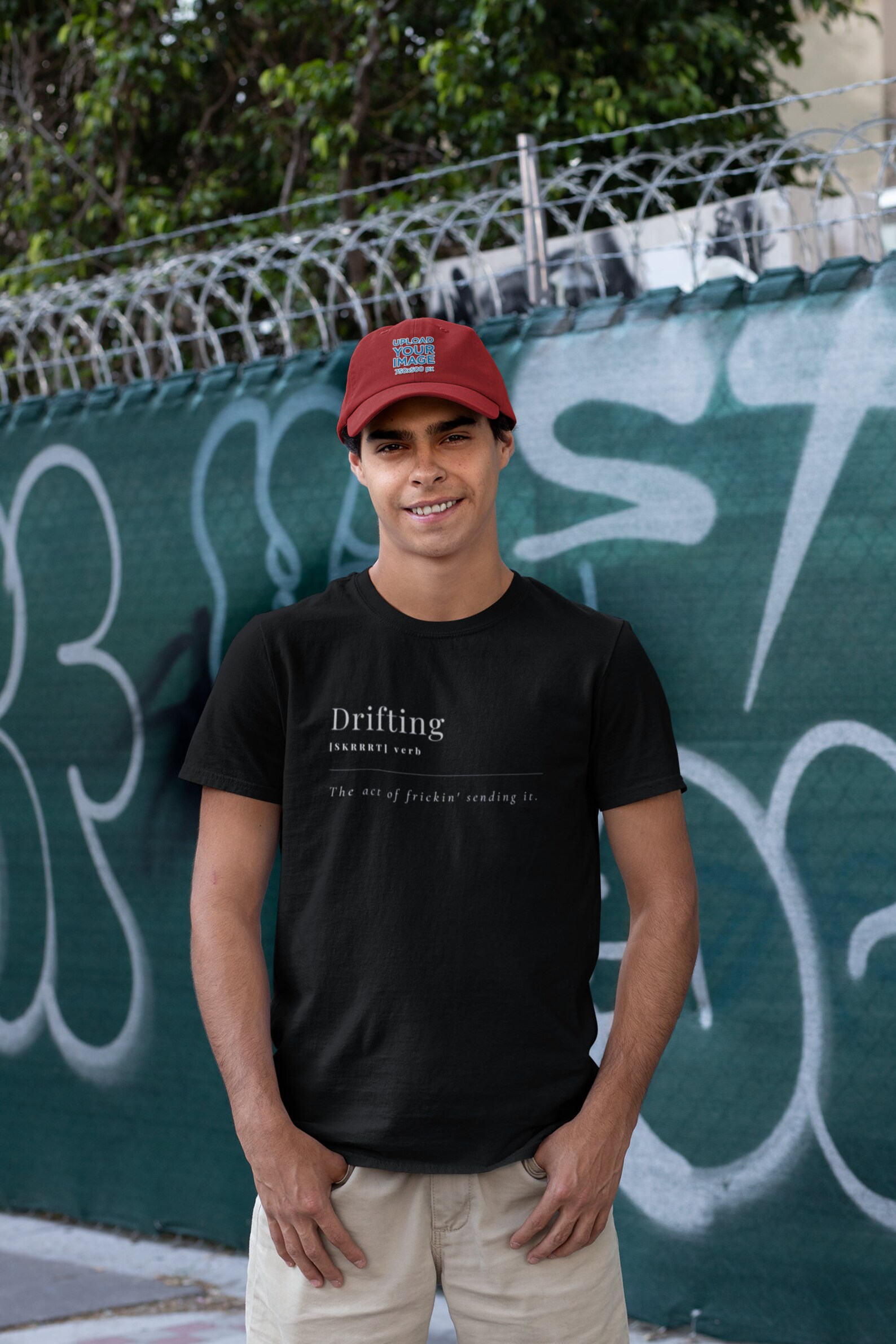 CURVED HEM FITTED TEE DRIFTING DREAMER