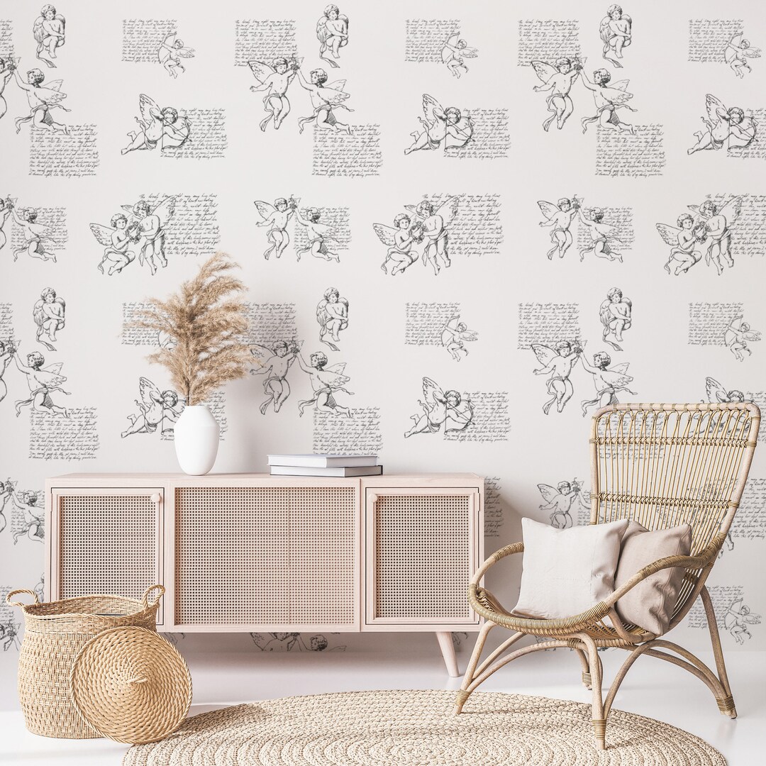 Baby Angels Wallpaper Ancient Wall Decoration - Etsy