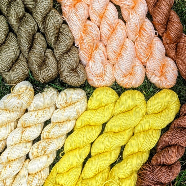 Kuss: Luxuriöse handgefärbte Sockenwolle mit Superwash Merino, Seide und Bambus | 50g Strang, 150m | Natürliche Weichheit & Glanz