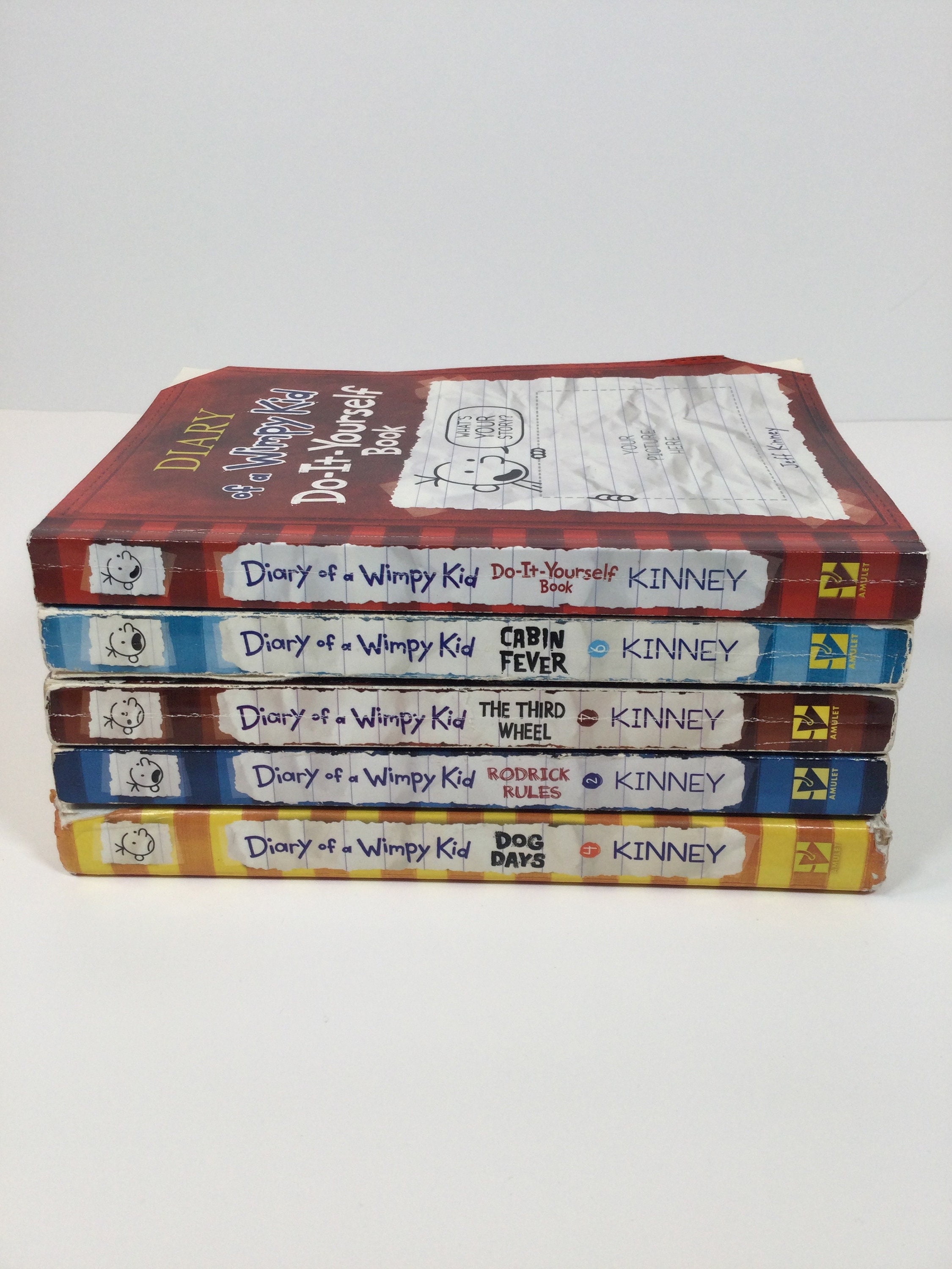Diary of a Wimpy Kid Jeff Kinney 5 Book Lot Grades 37ages Etsy