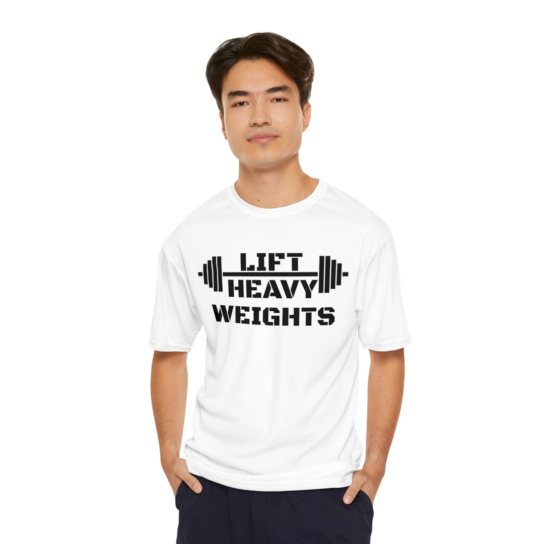 T-shirt Gym Clothes LIFT HEAVY WEIGHTS Tshirt Inspirational Motivation ...
