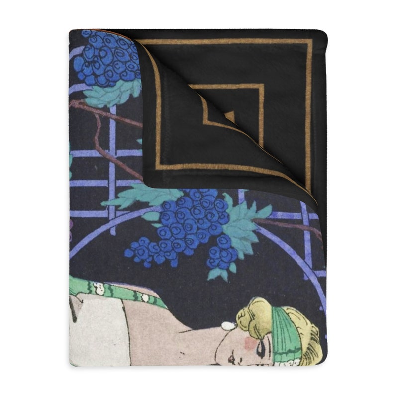 DES ROBES 60 X 50 Reversible Art Deco Blanket Etsy