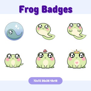 Growing Frog Sub/Bit Badges for Twitch
