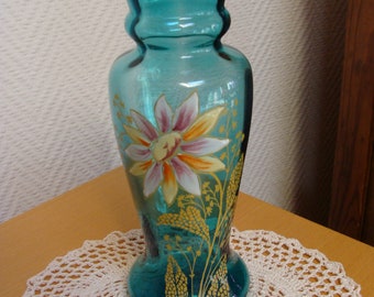 Legras “Béranger” vase with dahlia