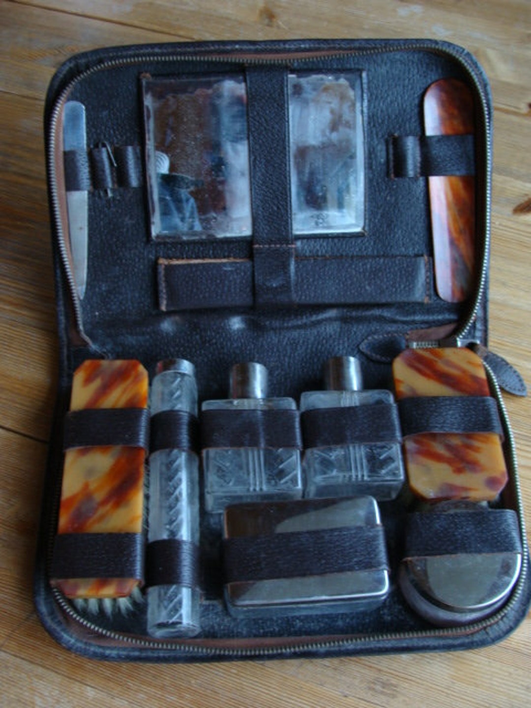 Trousse De Toilette Vintage XXème - Fabrication Française - Sac De Voyage