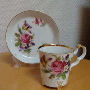 Vintage German Porcelain Cup and Saucer