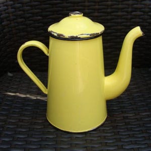 Antique enamel coffee pot