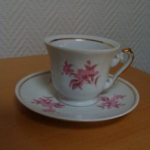 Vintage Turkish Porcelain Cup and Saucer