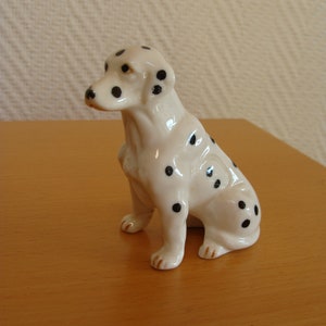 Vintage earthenware Dalmatian dog