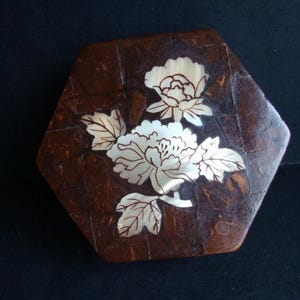 Wooden and mother-of-pearl jewelry box