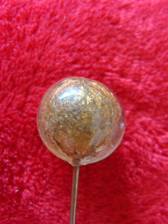 Épingle à Chapeau Vintage En Verre émaillé #85/100 - Pièce De Collection Rare Pour Accessoire Ou Décoration