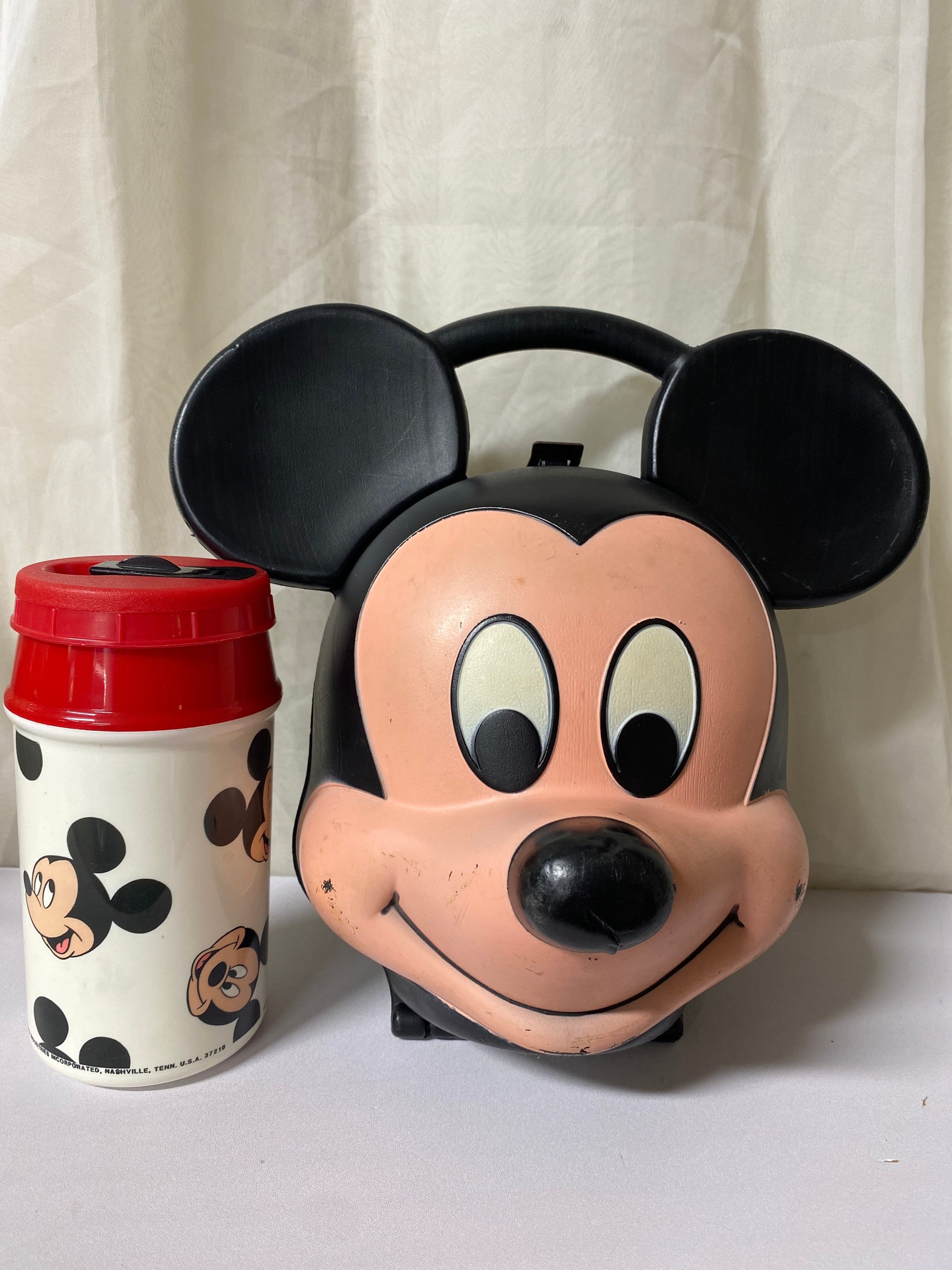 Aladdin Mickey Lunch Kit ミッキーマウス　1980年代 Vintage Mickey Mouse Head Lunch Box/ Aladdin Mickey Mouse