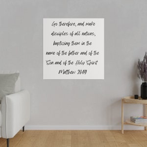 Make Disciples of All Nations | Mathew 28:19 | Gifts for Christians | Christian Canvas | Christian Wall Art | Bible Art | Bible Canvas