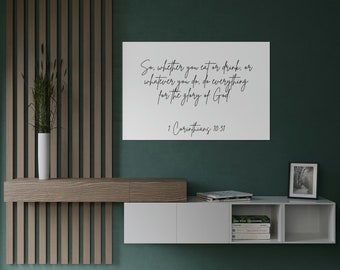 1 Corinthians 10:31 For the Glory of God Poster