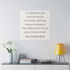 Make Disciples of All Nations | Mathew 28:19 | Gifts for Christians | Christian Canvas | Christian Wall Art | Bible Art | Bible Canvas