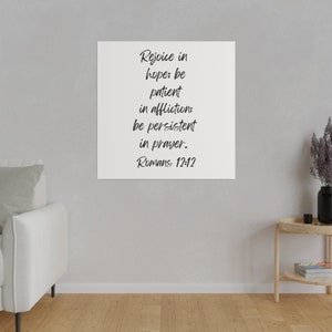 Three Basic Steps of Christians | Romans 12:12 | Gifts for Christians | Christian Canvas | Christian Wall Art | Bible Art | Bible Canvas