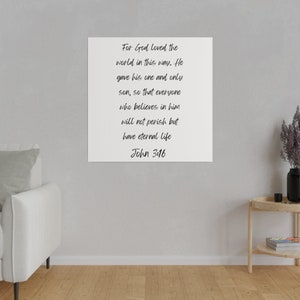 For God Loved The World In This Way | John 3:16 | Gifts for Christians | Christian Canvas | Christian Wall Art | Bible Art | Bible Canvas