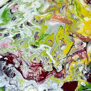 Original Small Abstract Painting, Original Pouring Painting on Stretched Canvas, Original Acrylic Painting on Canvas Abstract, Handmade Art