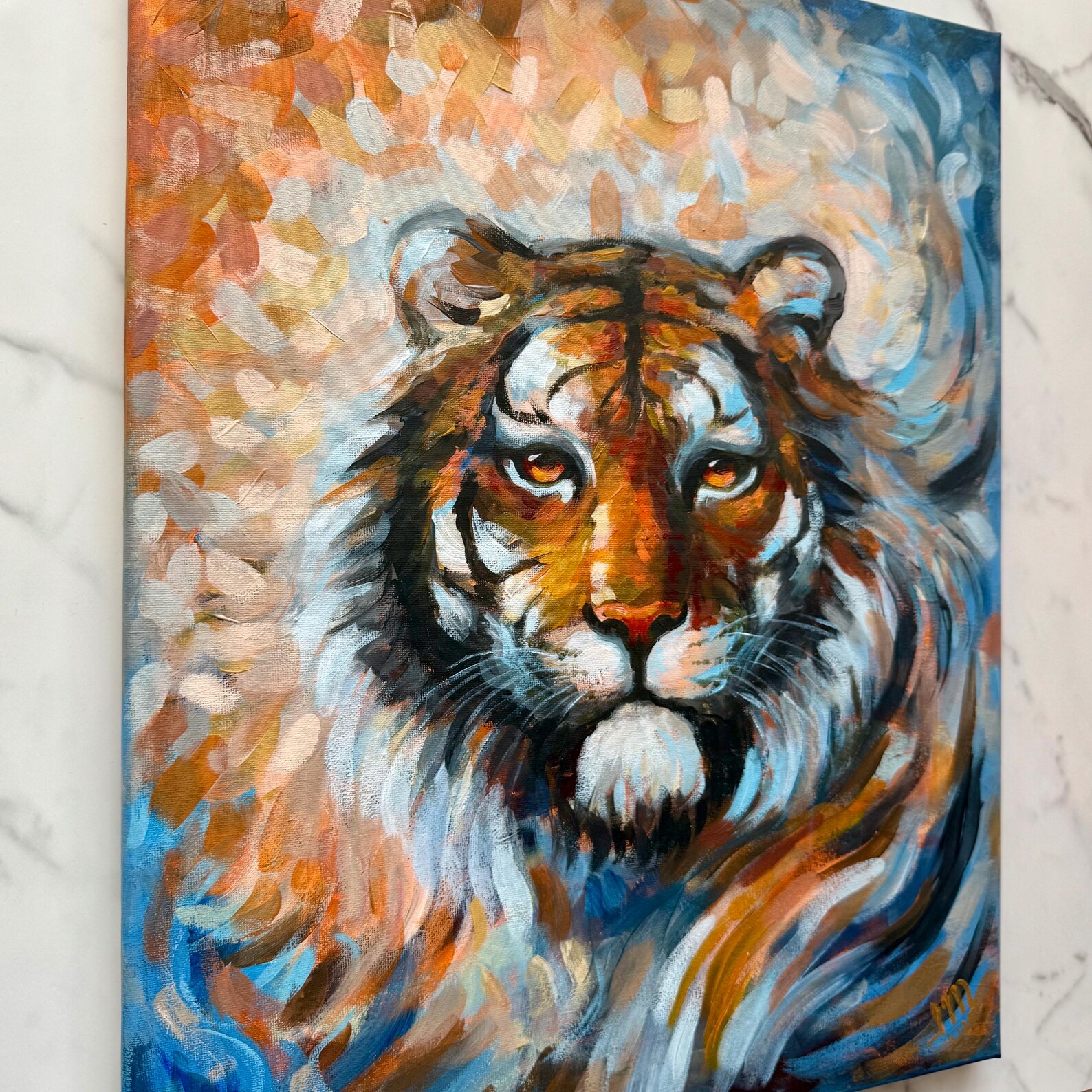 Tiger Painting on Canvas, Original Acrylic Canvas Painting, Tiger ...