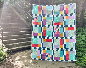 Follow Your Path Quilt Pattern: Scrap & Layer Cake Friendly (PDF)