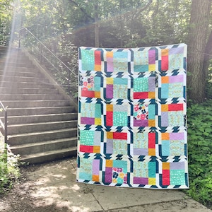 Follow Your Path Quilt Pattern PDF - Layer Cakes, Precuts and Scrap Friendly in Throw and Queen Size