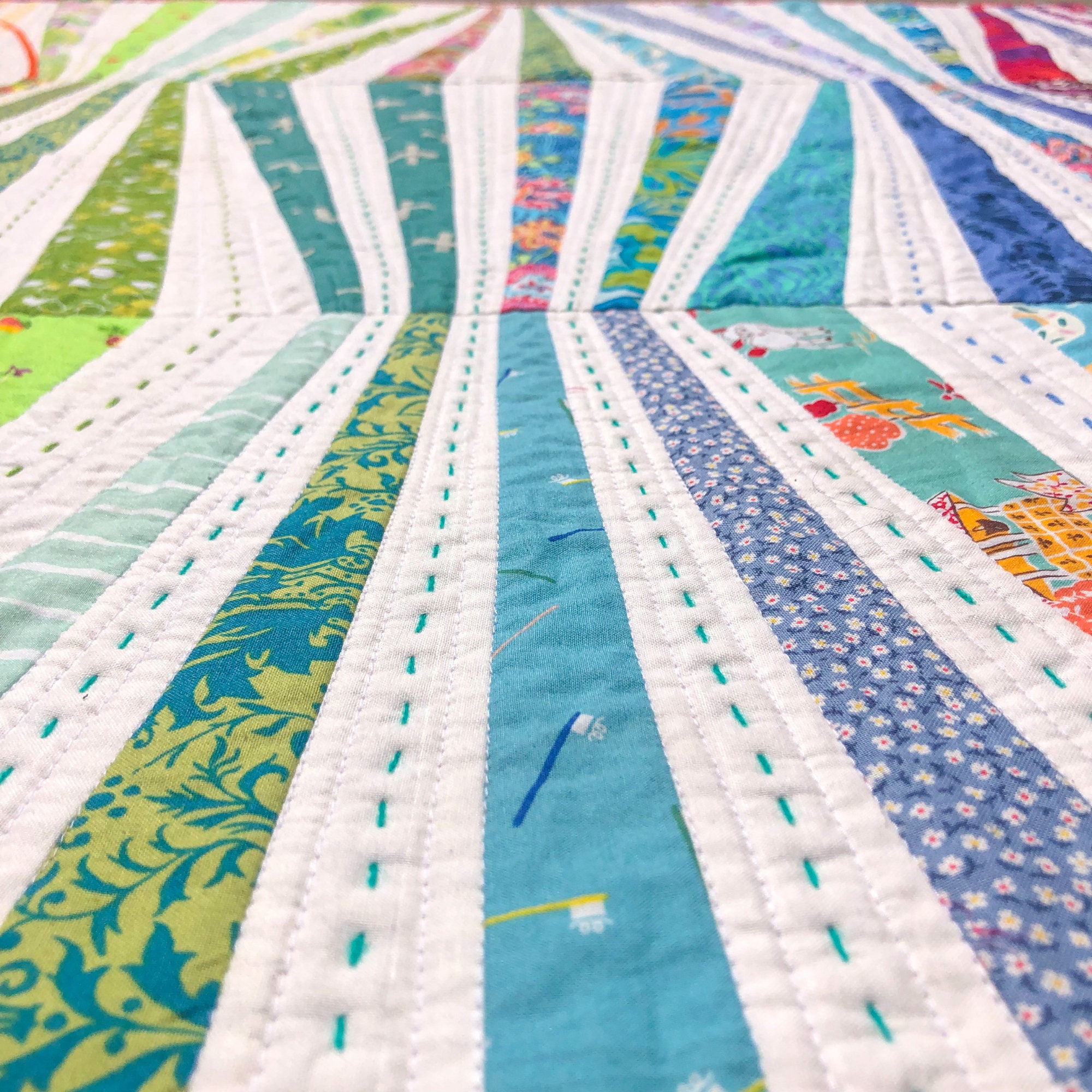 Funhouse Jelly Roll Quilt Pattern: Intermediate Throw Size (PDF ...