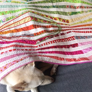 Tileable Funhouse Pattern Funhouse Jelly Roll Quilt Pattern: Intermediate Throw Size (PDF ...