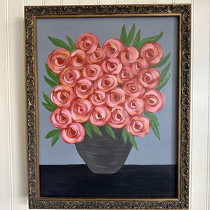 original art, floral art, large floral painting, large painting, abstract flowers, hand painted,  floral original art, not a print, flowers
