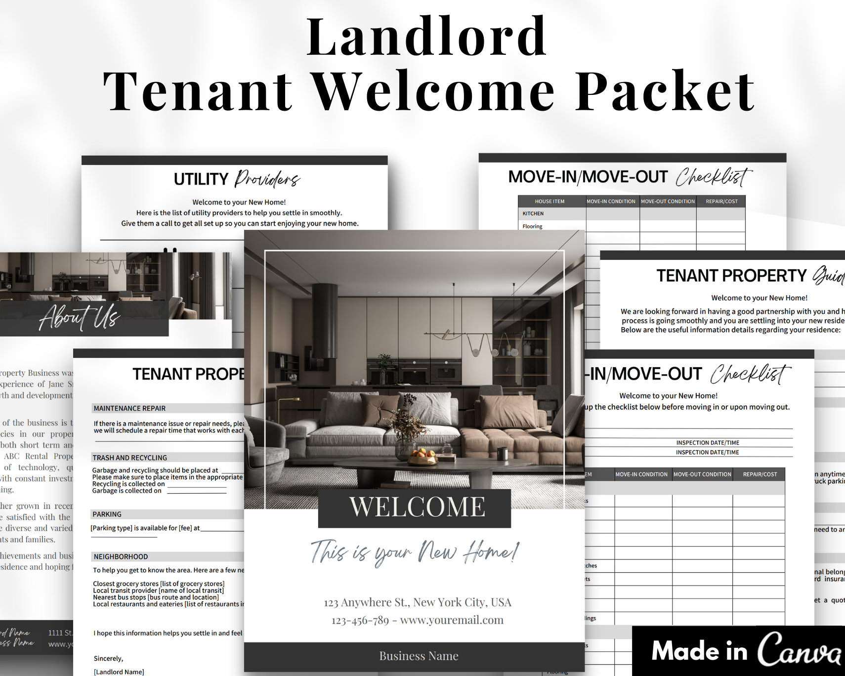 Real Estate Tenant Package Tenant Packet Etsy