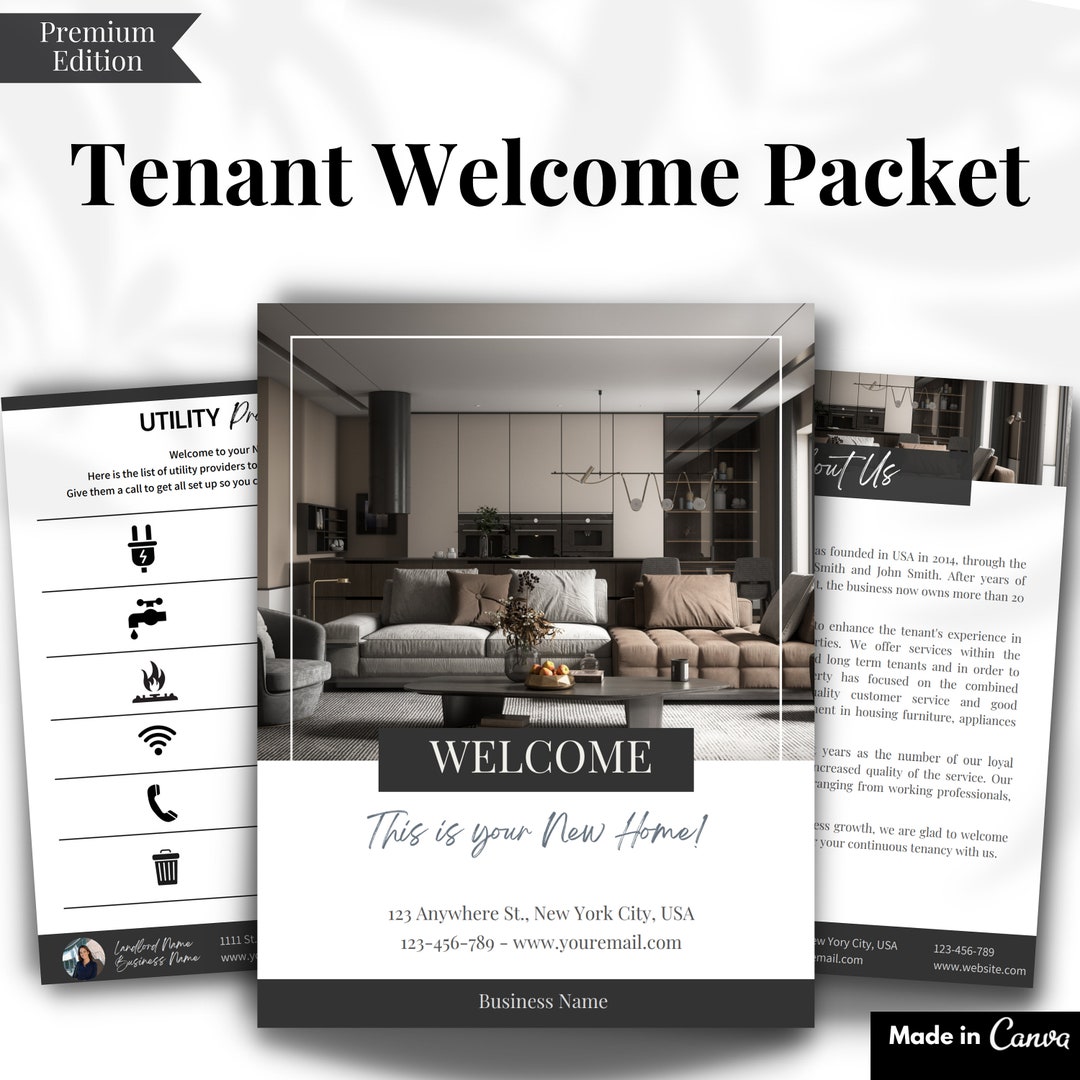 Real Estate Tenant Package, Tenant Packet, Tenant