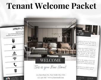Real Estate Tenant Welcome Package, Tenant Welcome Packet, Tenant Welcome Letter, Tenant Guide, Move-in Move-out Checklist Editable in CANVA