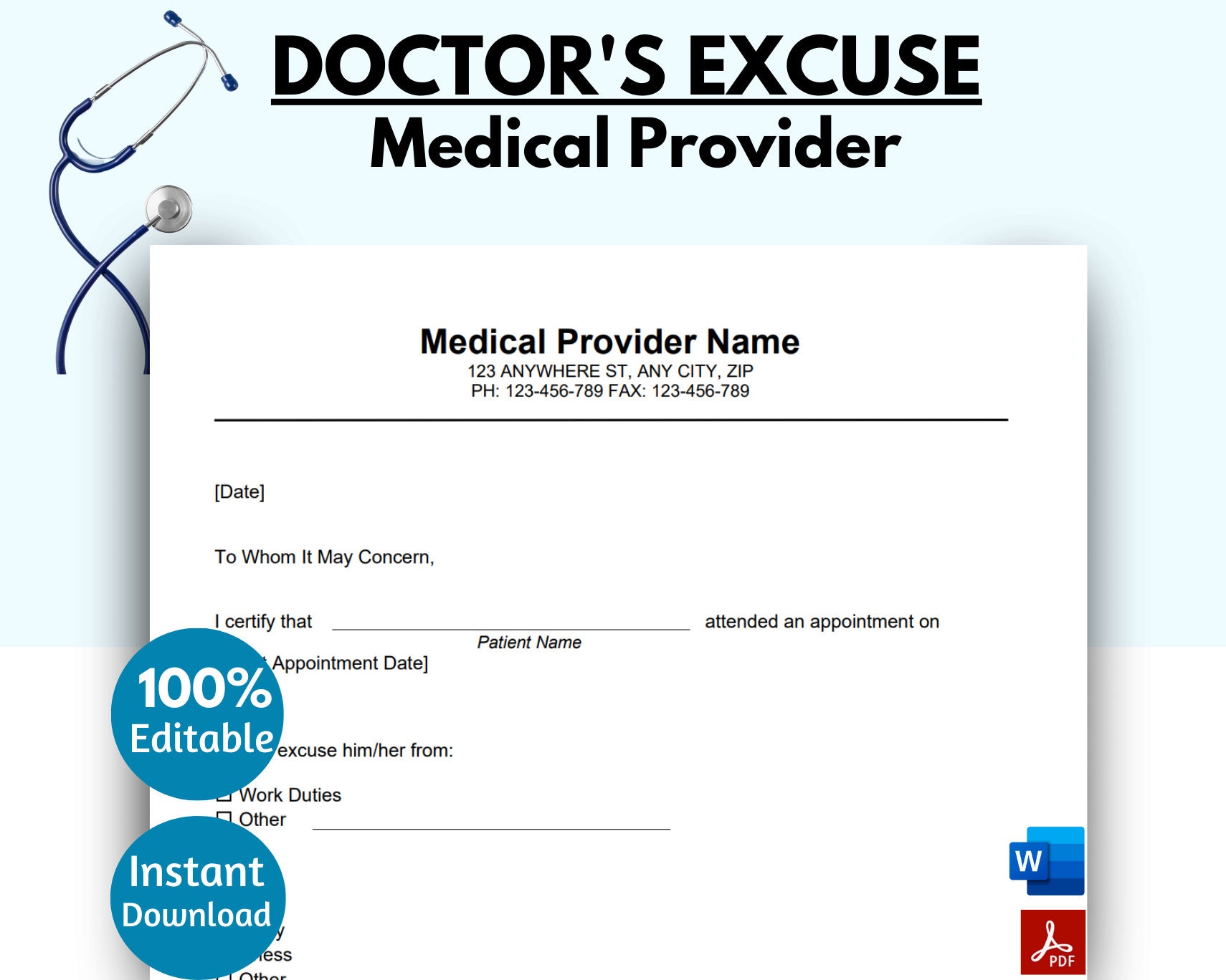 Fake Medical Certificate Template Download