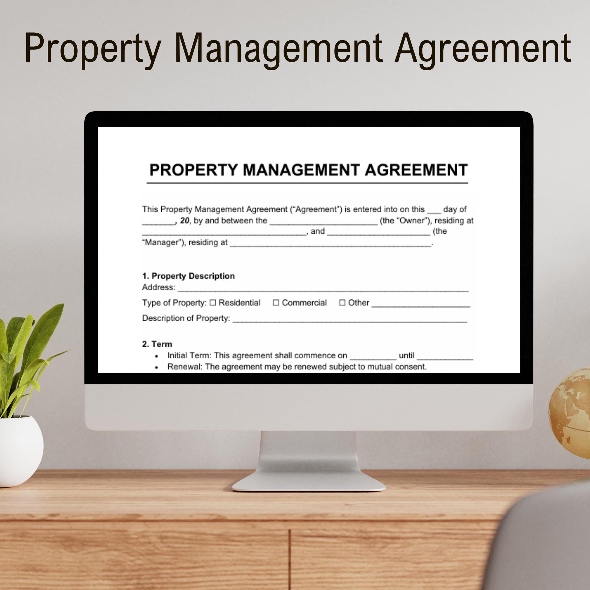 Property Management Contractor Property Management Agreement Contract, Property Management, Real ...