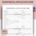 Room Rental Application Form, Rental Application, Landlord Rental ...
