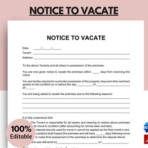Plantilla de aviso de desalojo, carta de aviso de desalojo, aviso de desalojo editable en formato WORD, aviso de desalojo, aviso de desalojo del propietario