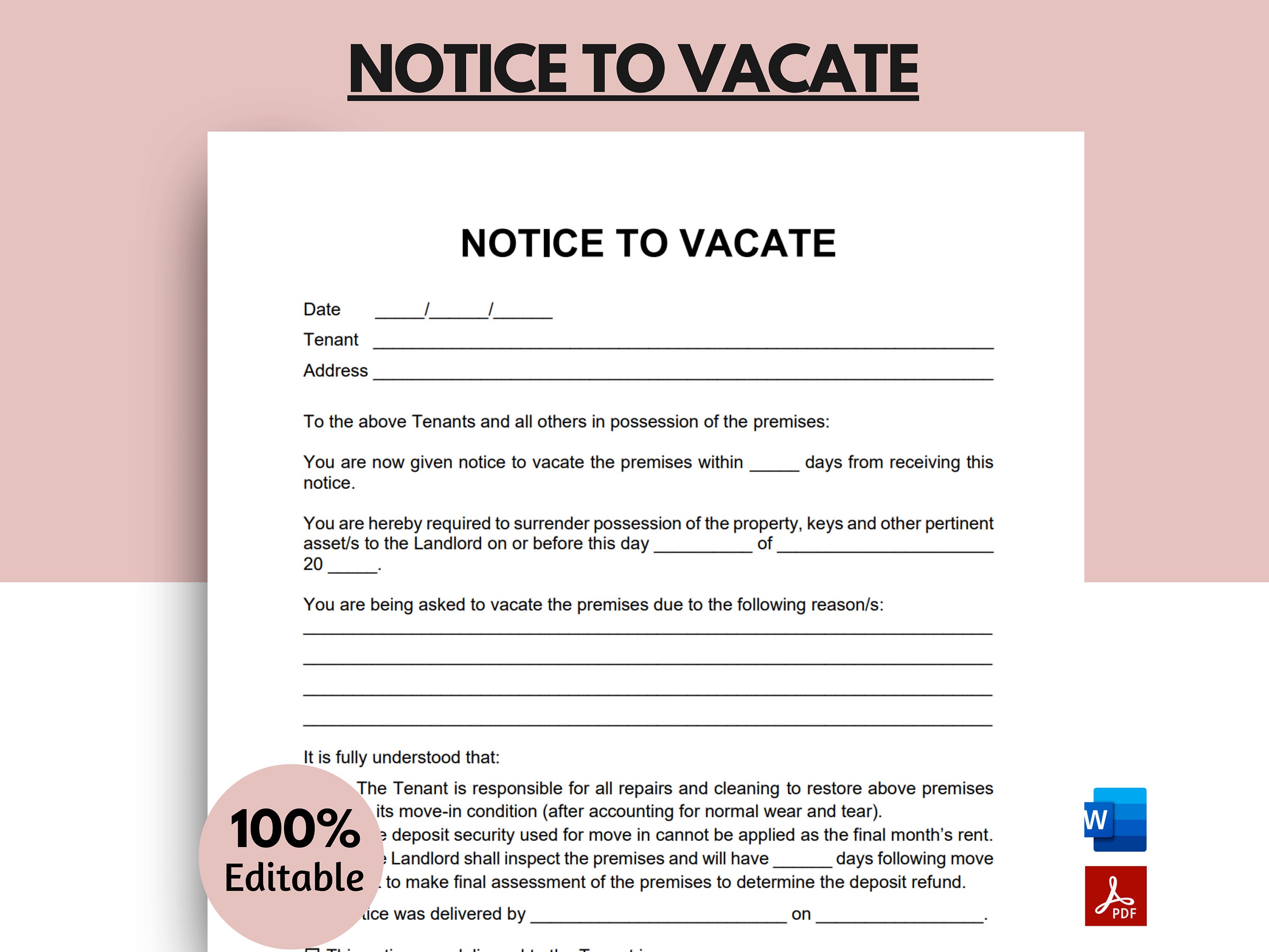 How Do I Write A Letter To A Tenant To Vacate How Do I Write A Letter To A Tenant To Vacate