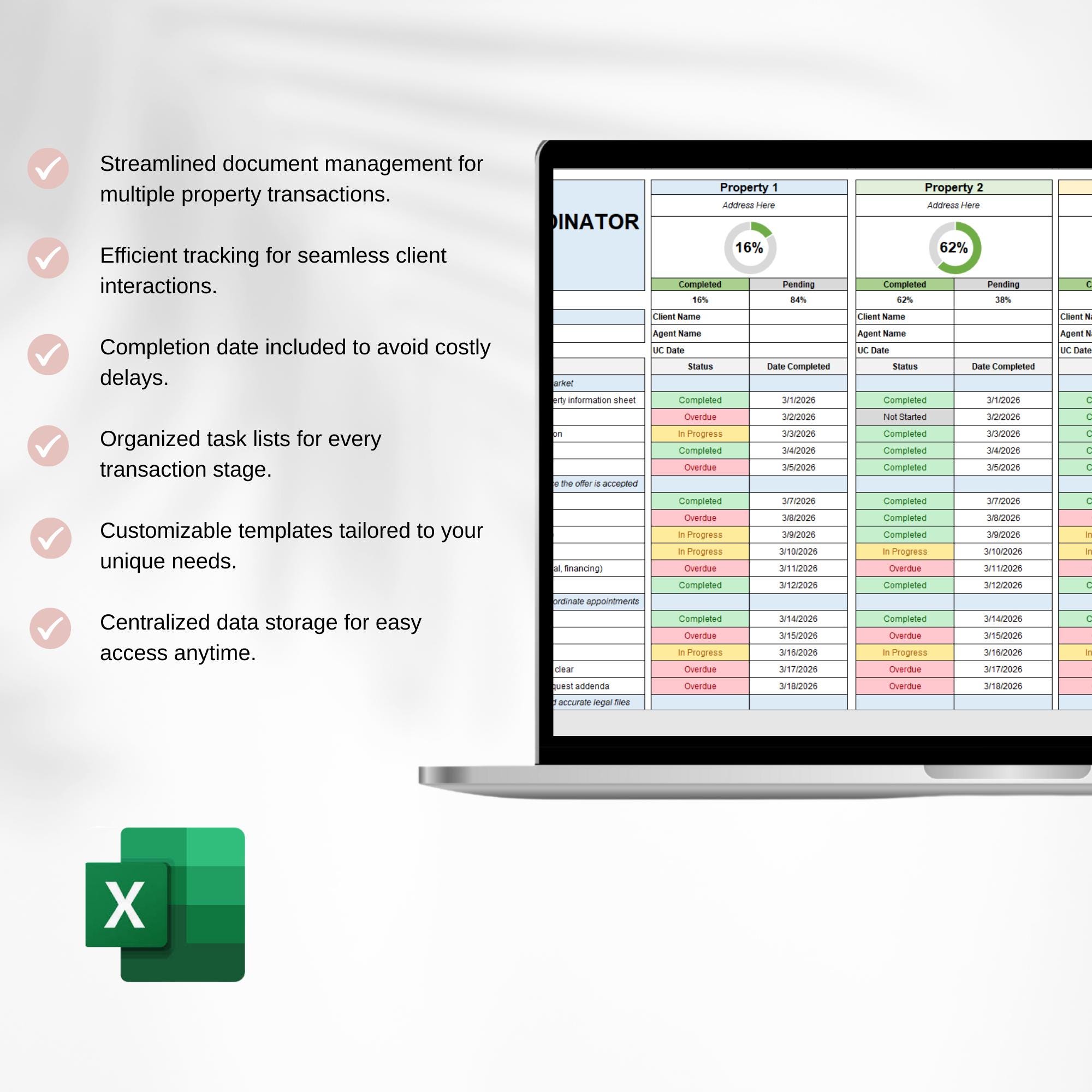 Transaction Coordinator Checklist, Real Estate Transaction, Closing ...