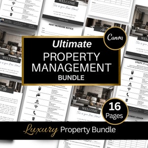 Ultimate Property Management Bundle, Landlord Templates, Tenant Welcome Guide, Property Management, Edit in Canva