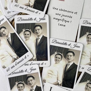 Alternative livre d’or personnalisé, cartes à jouer, cadeau mariage, couple