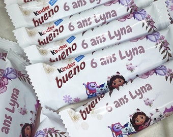 Kinder Bueno personnalisé, cadeaux invités, événements, anniversaire,mariage,baptême