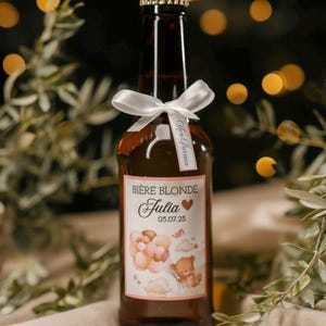 Bière personnalisée, blonde ou brune, étiquette personnalisée, cadeau témoin, idée cadeau