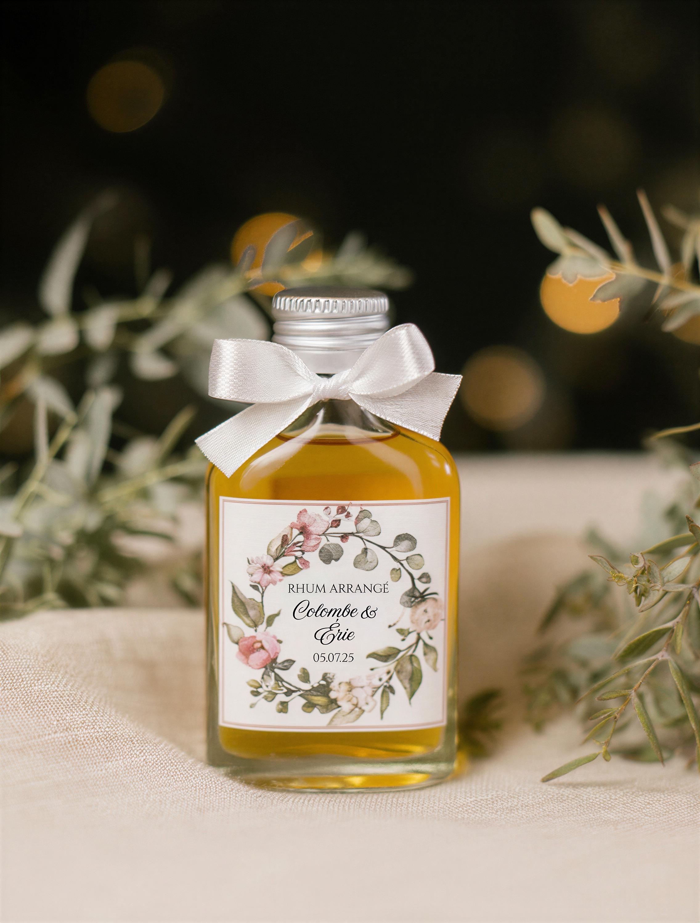 Mignonnettes en verre personnalisées pour invités – 20ml