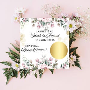Jeu de la jarretière, animation mariage, papeterie, cadeaux invités, tickets à gratter