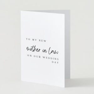 Para mi suegra en el día de nuestra boda / Tarjeta de boda / Tarjeta para suegra / Gracias suegra / Tarjeta imprimible / Descarga digital