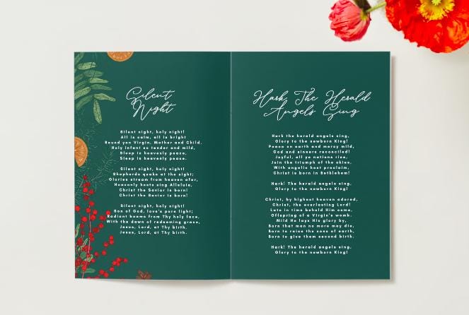 Christmas Carols Booklet | Printable Christmas Caroling Book ...